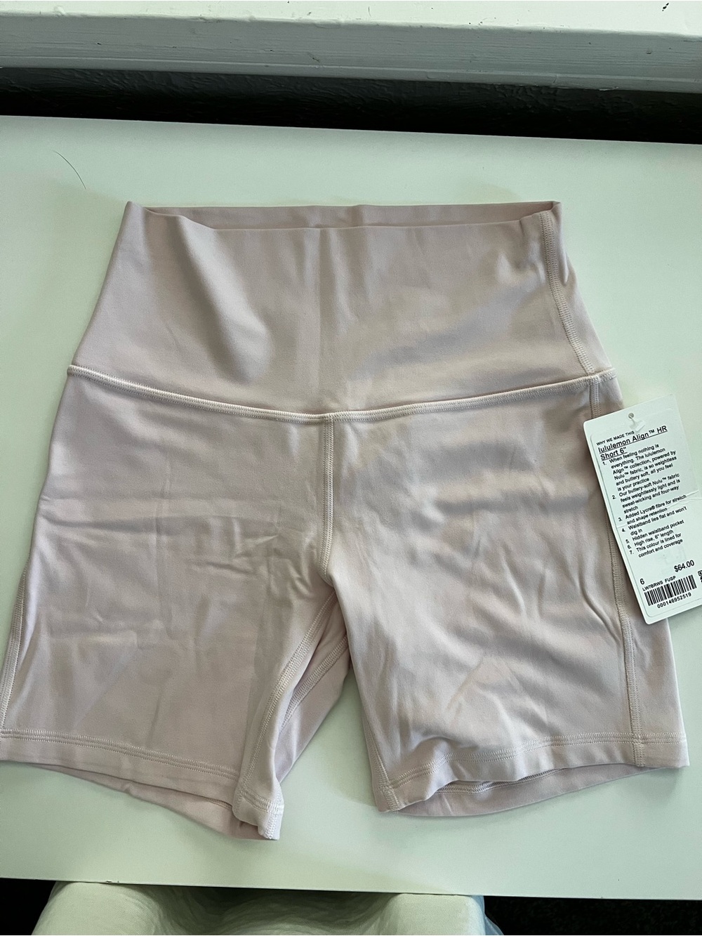 lululemon athletica High-Rise Bike Shorts in Pale Pink